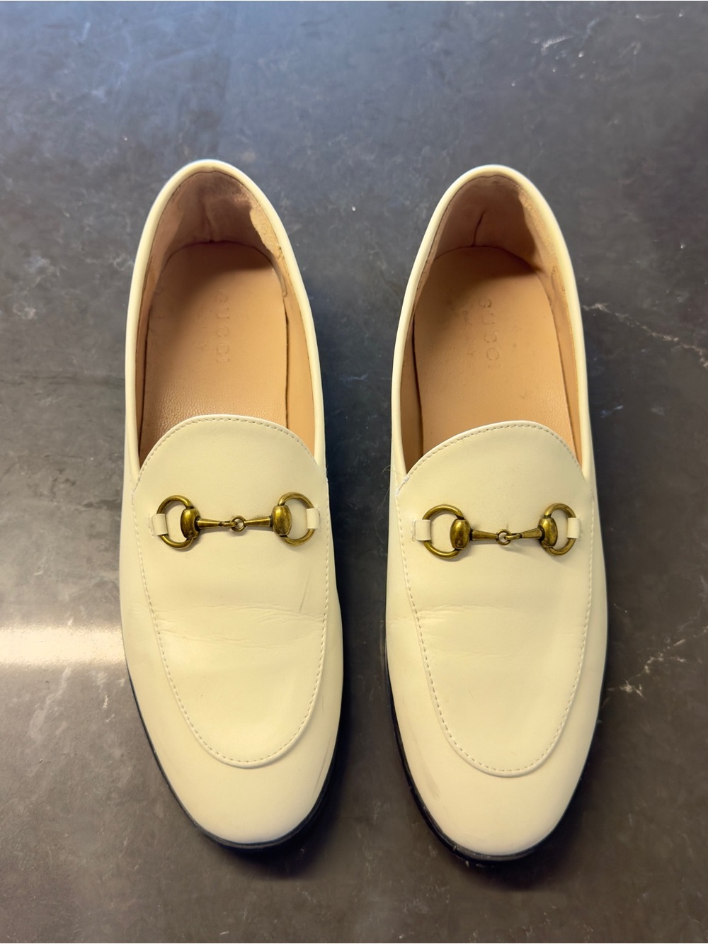 Gucci Jordaan Horsebit Loafers in Cream, size 38 - Picture 2 of 4
